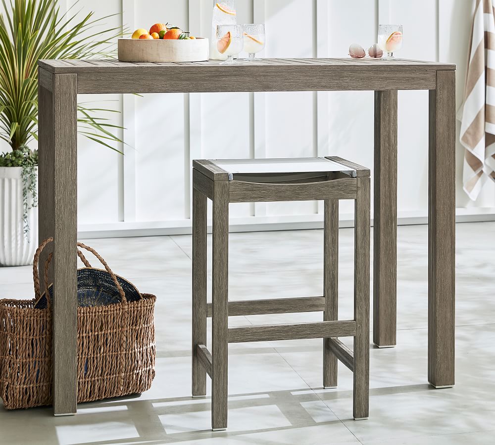 Indio Eucalyptus &amp; Mesh Outdoor Stools, Set of 2