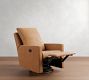 Ayden Square Arm Leather Manual &amp; Power Swivel Glider Recliner