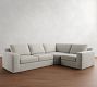 Big Sur Square Arm Slipcovered 3-Piece Wedge Sectional (123&quot;)