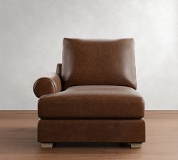 Build Your Own Canyon Roll Arm Leather Sectional
