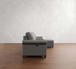 Cameron Roll Arm Power Reclining Chaise Sectional - Storage Available (88&quot;&ndash;116&quot;)