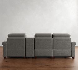 Cameron Roll Arm Power Reclining Chaise Sectional - Storage Available (88&quot;&ndash;116&quot;)