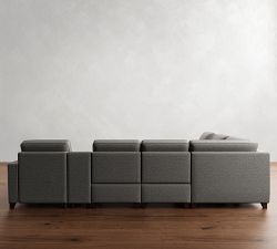 Cameron Square Arm Power Reclining L-Shaped Chaise Sectional - Storage Available (139&quot;&ndash;153&quot;)