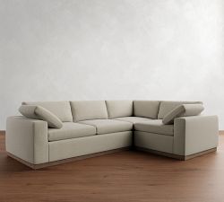 Dream Wide Arm Wood Base 3-Piece Sectional (120&quot;)