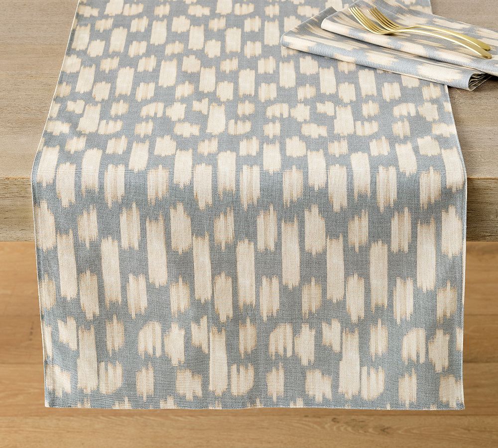 Lucas Ikat Organic Cotton Table Runner
