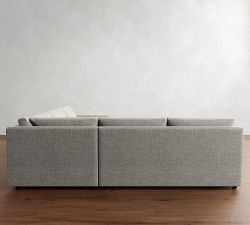 Pacifica Slim Arm 3-Piece L-Shaped Sectional (102&quot;&ndash;106&quot;)