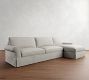 PB Comfort Roll Arm Slipcovered Chaise Sectional (106&quot;&ndash;132&quot;)