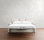 Pearce Square Arm Slipcovered Sleeper Sofa with Memory Foam Mattress (83&quot;)