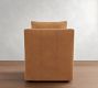 Ayden Slope Arm Leather Swivel Glider