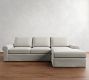 Big Sur Roll Arm Slipcovered Chaise Sectional (115&quot;&ndash;157&quot;)