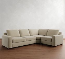 Big Sur Square Arm 3-Piece Wedge Sectional (123&quot;)