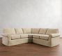 Buchanan Roll Arm Slipcovered 3-Piece L-Shaped Wedge Sectional (100&quot;)