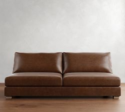 Build Your Own Canyon Square Arm Leather Sectional