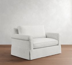 Cameron Roll Arm Slipcovered Twin Sleeper Sofa with Memory Foam Mattress (56&quot;)