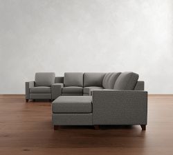 Cameron Square Arm Power Reclining L-Shaped Chaise Sectional - Storage Available (139&quot;&ndash;153&quot;)