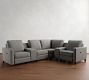 Cameron Square Arm Reversible Power Reclining Sectional - Storage Available (109&quot;&ndash;123&quot;)