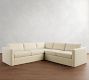 Carmel Slim Arm Slipcovered 3-Piece L-Shaped Sectional (110&quot;)