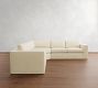 Carmel Wide Arm Slipcovered 3-Piece L-Shaped Wedge Sectional (123&quot;&ndash;129&quot;)