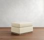 Carmel Wide Arm Wood Base Ottoman