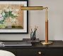 Chambers Leather Task Table Lamp (15&quot;)