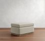 Dream Wide Arm Wood Base Ottoman