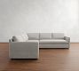 Pacifica Slim Arm 3-Piece L-Shaped Sectional (102&quot;&ndash;106&quot;)