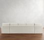 Pearce Square Arm Slipcovered Double Chaise Sectional (126&quot;&ndash;176&quot;)