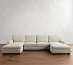 Turner Square Arm Double Chaise Sectional (134&quot;&ndash;155&quot;)