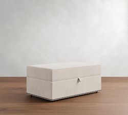 Turner Storage Ottoman with Pull Out Table with Nailheads