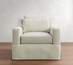 York Slope Arm Deep Seat Slipcovered Chair