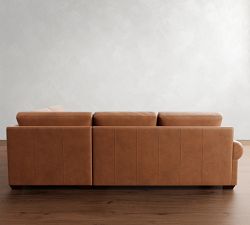 Big Sur Roll Arm Leather 3-Piece Sectional (115&quot;)