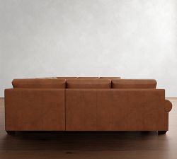 Big Sur Roll Arm Leather U-Shaped Sectional (147&quot;&ndash;179&quot;)