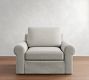 Big Sur Roll Arm Slipcovered Swivel Chair