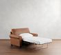 Buchanan Roll Arm Leather Single Sleeper Sofa with Memory Foam Mattress (56&quot;)