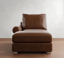 Build Your Own Canyon Roll Arm Leather Sectional