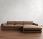Carmel Lounge Leather Chaise Sectional (112&quot;&ndash;134&quot;)