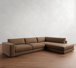 Carmel Lounge Leather Return Bumper Sectional (117&quot;&ndash;129&quot;)