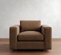 Carmel Wide Arm Leather Swivel Chair