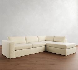 Carmel Wide Arm Slipcovered Return Bumper Sectional (113&quot;&ndash;125&quot;)