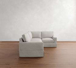 PB Comfort Square Arm Slipcovered 3-Piece Sectional (106&quot;)