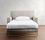 PB Comfort Square Arm Slipcovered Single Sleeper Sofa with Memory Foam Mattress (56&quot;)