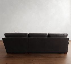 Townsend Roll Arm Leather 3-Piece Sectional (114&quot;)