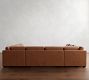Big Sur Roll Arm Leather U-Shaped Sectional (147&quot;&ndash;179&quot;)