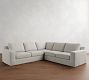 Big Sur Square Arm Slipcovered 3-Piece L-Shaped Sectional (114&quot;)