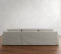 Big Sur Square Arm Slipcovered Chaise Sectional (114&quot;&ndash;156&quot;)