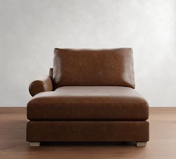Build Your Own Canyon Roll Arm Leather Sectional