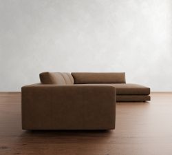 Carmel Lounge Leather Return Bumper Sectional (117&quot;&ndash;129&quot;)