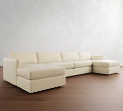 Carmel Slim Arm Double Chaise Sectional (139&quot;&ndash;171&quot;)