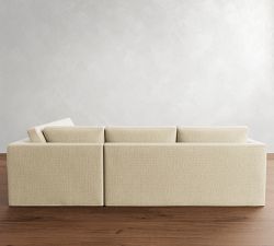 Carmel Slim Arm Slipcovered 3-Piece Sectional (110&quot;)