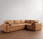 Dream Wide Arm Leather 3-Piece Sectional (120&quot;)